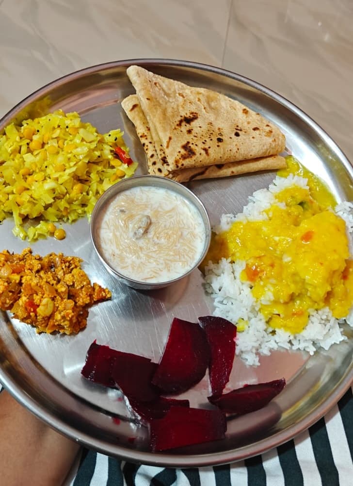 Wholesome midday meal prepared in our traditional kitchen